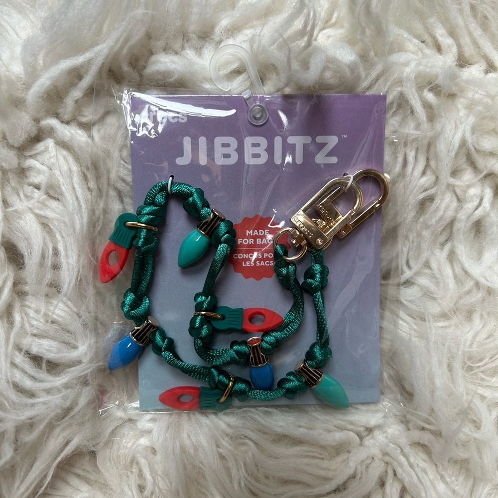 CROCS Green Rope Jibbitz Key & Card Holder with Multicolor Light Charms